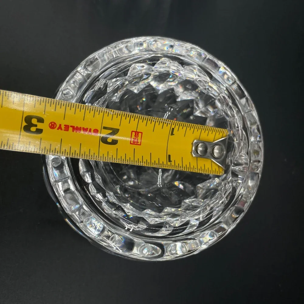2 Waterford Crystal Signed Ashtrays Alana Trinket Dish Tea Light Holder Vintage